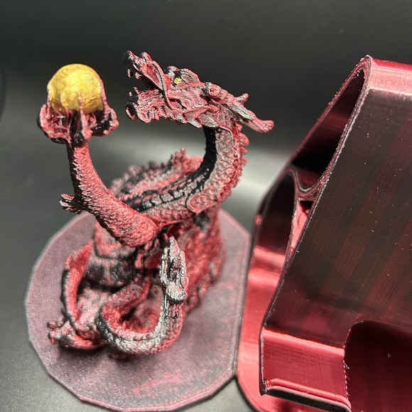 CUSTOM Dragon Phone Stand - Choose your own Colors! Handpainted/ 3d Printer) - Picture 2 of 3